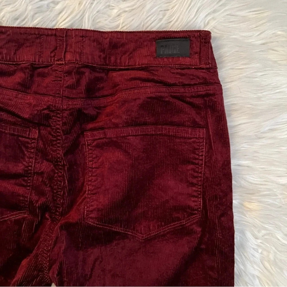 PAIGE Hoxton Ultra Skinny Velvet Corduroy Pants Dark Currant Women’s  27 - Picture 13 of 13